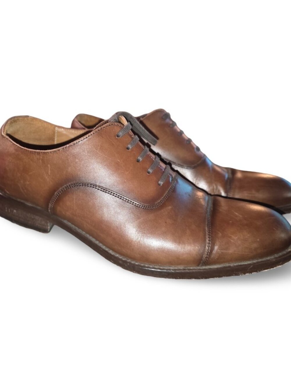 Thursday Boot Co. Executive Cap Toe Oxfords - Mens Size 8 - Brandy Leather